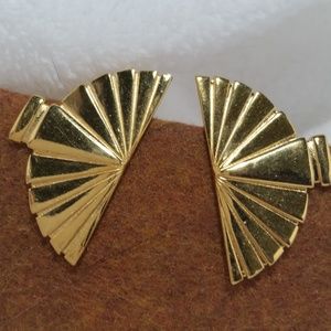 AUTHENTIC KARL LAGERFELD ICONIC "FAN" EARRINGS